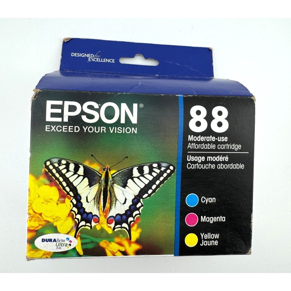 Epson 88 Durabrite ink T088520 Cyan Magenta Yellow NEW SEALED BOX